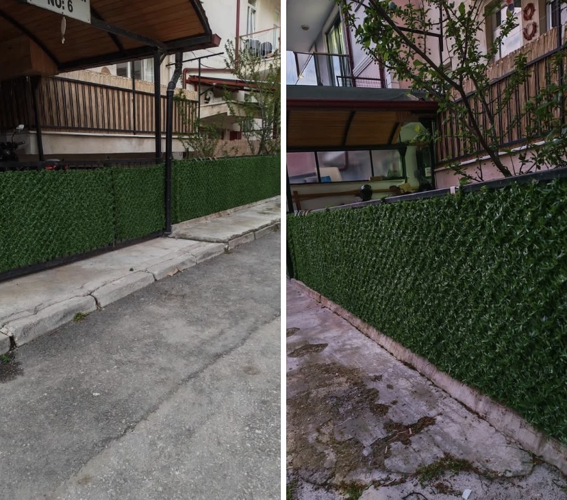Isparta Merkeze ikamet etrafını çim çit montaj işlemi yapılmış olup teslim edilmiştir.